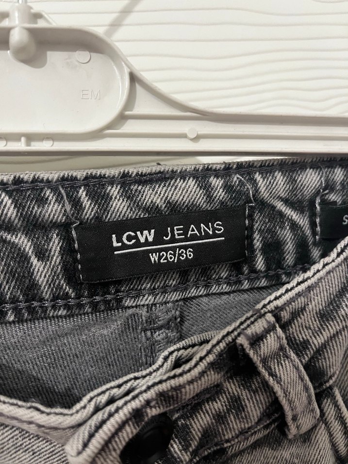 Gri Mom Jean - Görsel 3