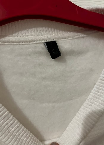 Beyaz Baskılı Kadın Sweatshirt - Görsel 2