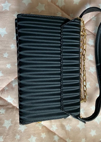 Siyah Deri Tokalı Kadın Çanta - Görsel 3