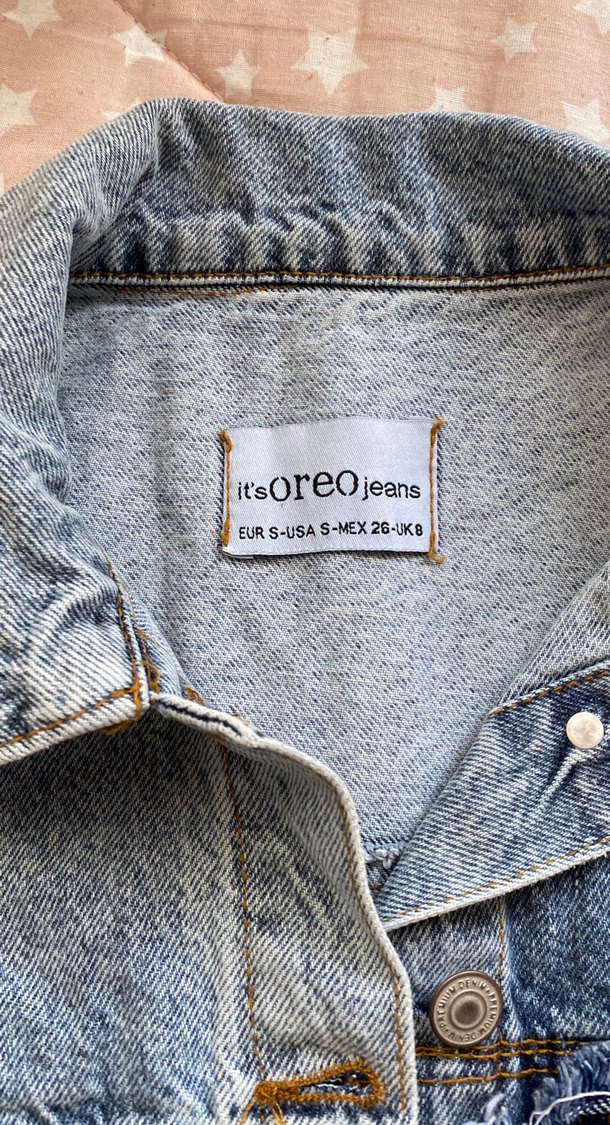 Düğmeli Kolsuz Mavi Denim Ceket - Görsel 2