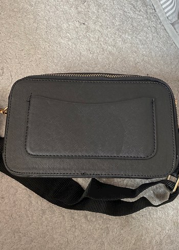 Siyah Deri Tokalı Kadın Çapraz Çanta - Görsel 3