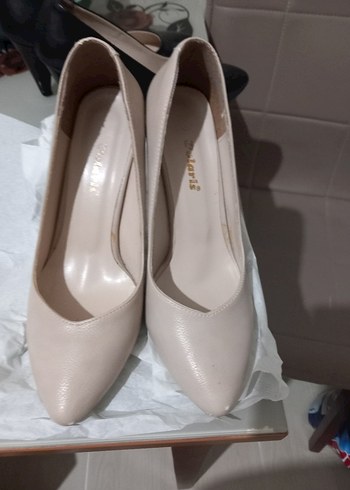 Polaris Bej Minimalist Stiletto Topuklu Kadın Ayakkabı