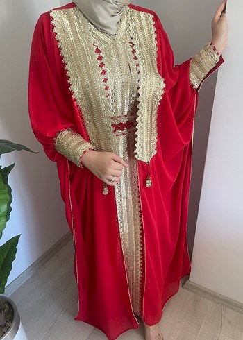 Abiye İşlemeli Kırmızı yöresel Elbisesi