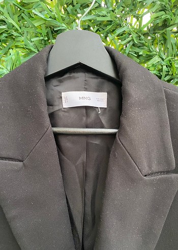 s Beden Siyah Düğmeli Kadın Midi Blazer Ceket
