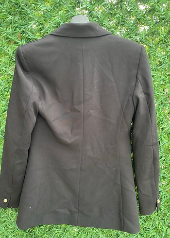 Mango Siyah Düğmeli Kadın Midi Blazer Ceket
