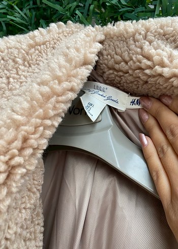 l Beden camel Renk Bej Peluş Uzun Kaban