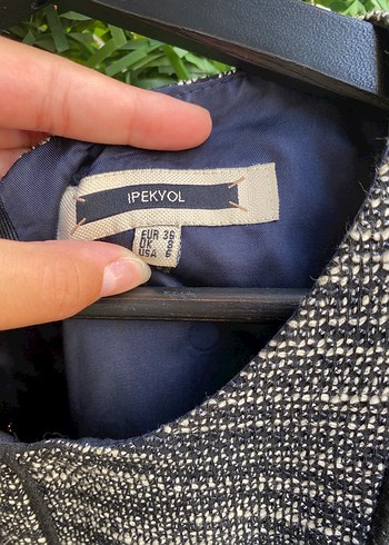 ipekyol Kadın Gri Kemerli Uzun Kalem Elbise