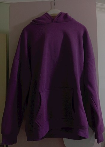 Mor Kapüşonlu Kadın Sweatshirt