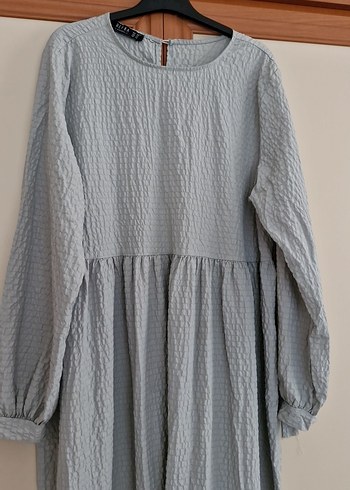 Diğer mint yeşili Uzun polyester Elbise, Pileli, Bohem Stil