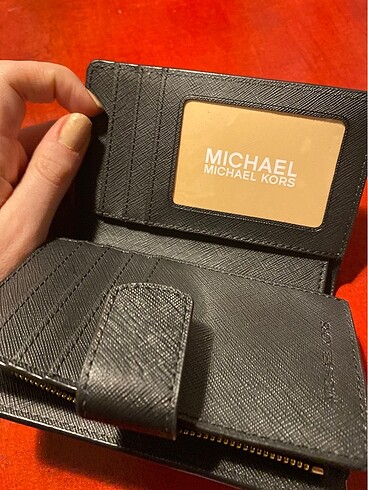 Beden siyah Renk Michael Kors Crossgrain Deri Cüzdan