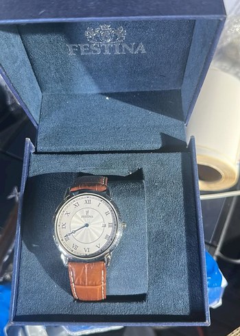 STINA Klasik Erkek Saat Kahverengi Deri Kayış - Görsel 4