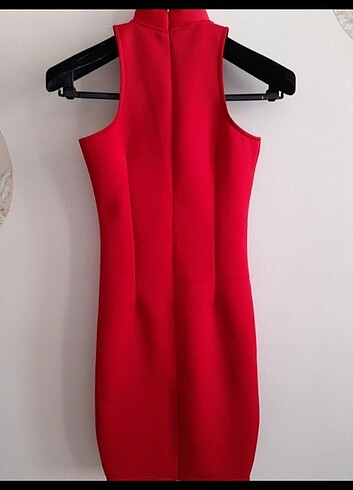 36 Beden kırmızı Renk Zara günlük kısa ofis elbisesi 