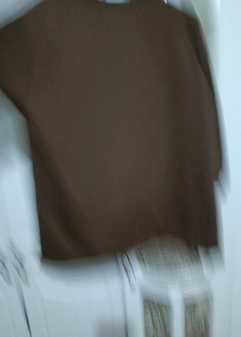 52 Beden kahverengi Renk Kahverengi Kadın Uzun Kollu Midi Tunik