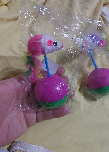 Renkli Mor Toplu Kedi Oyuncağı Haciyatmaz Fare - Görsel 4