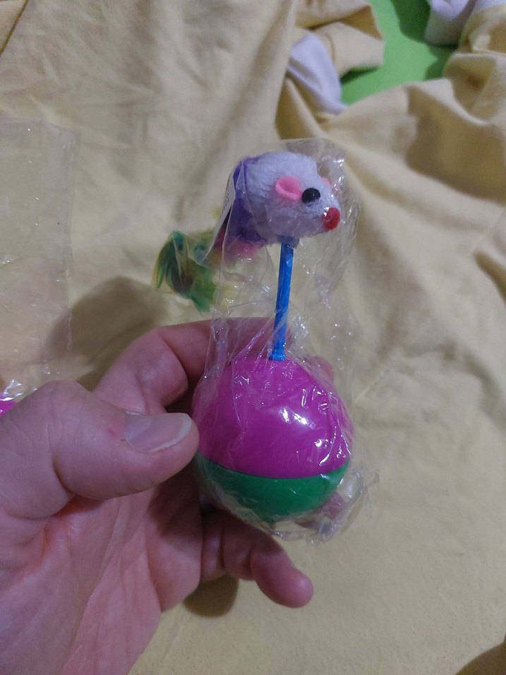 Renkli Mor Toplu Kedi Oyuncağı Haciyatmaz Fare - Görsel 5