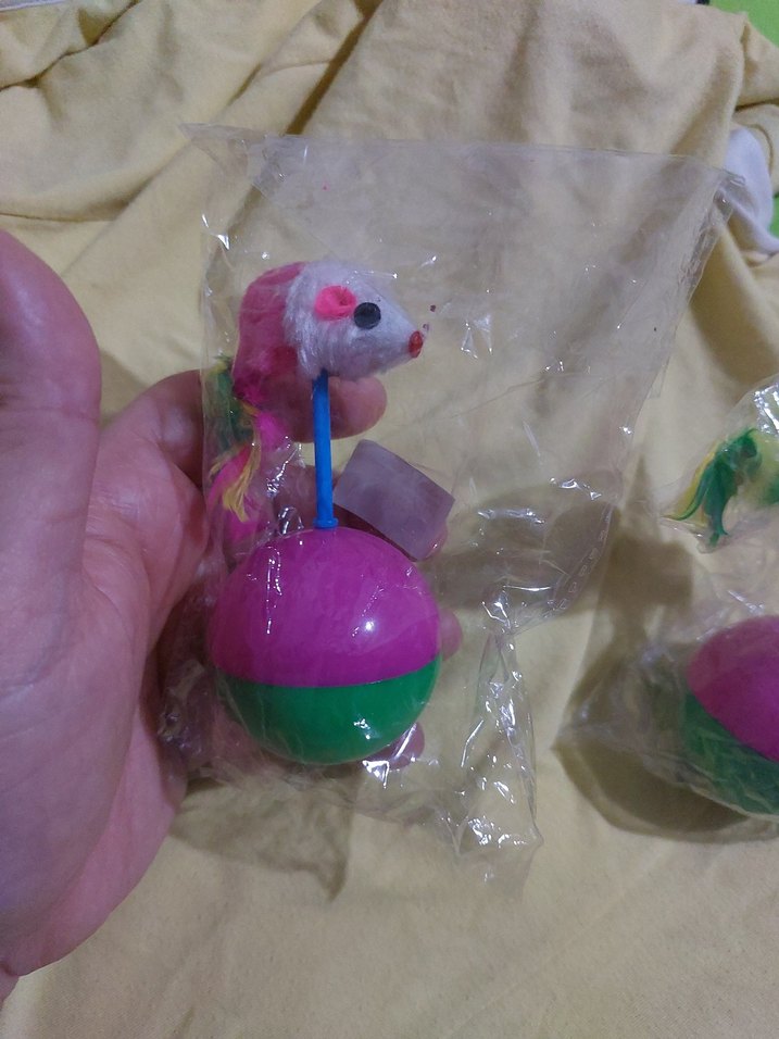 Renkli Mor Toplu Kedi Oyuncağı Haciyatmaz Fare - Görsel 3