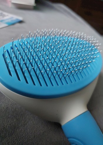 Mavi Renkli Otomatik Temizlenen Kedi Tüy Fırçası - Görsel 11