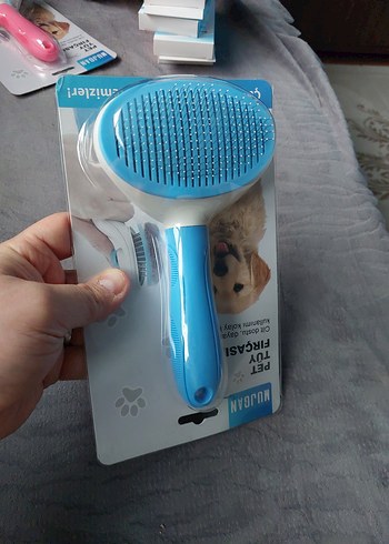 Mavi Renkli Otomatik Temizlenen Kedi Tüy Fırçası - Görsel 6