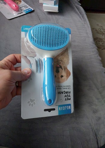 Mavi Renkli Otomatik Temizlenen Kedi Tüy Fırçası - Görsel 10