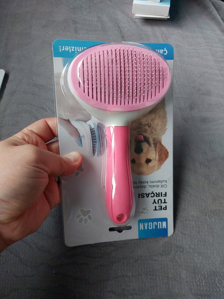 Otomatik Temizlenen Evcil Hayvan Tarağı-Pembe - Görsel 5