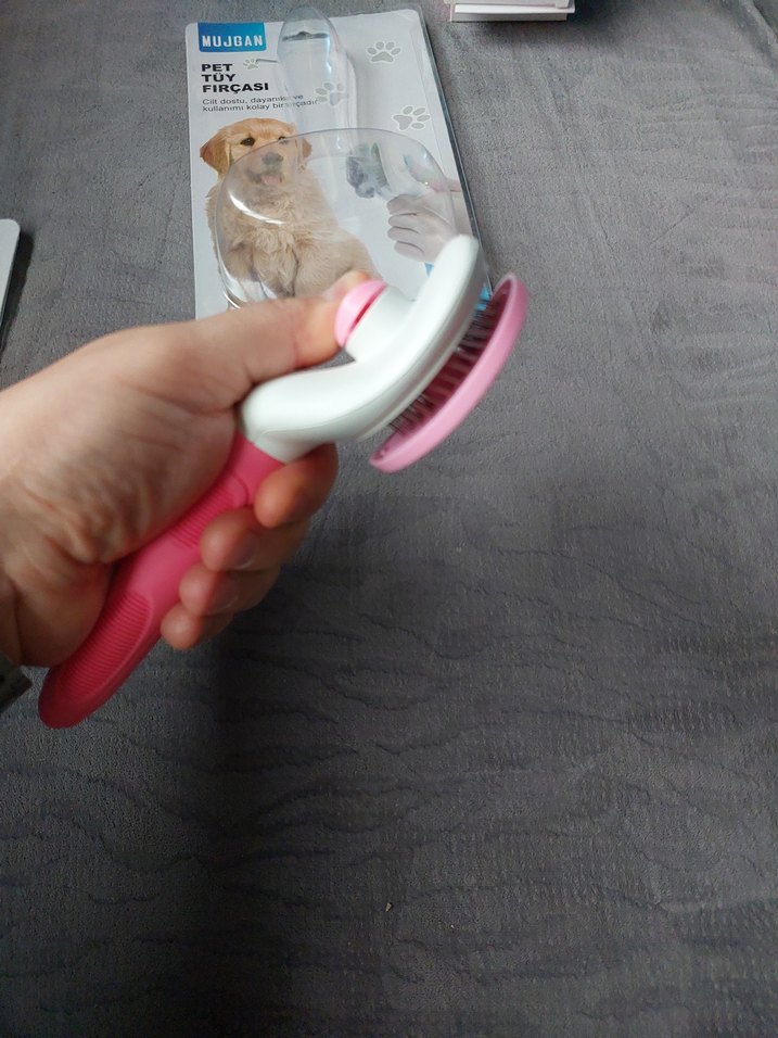 Otomatik Temizlenen Evcil Hayvan Tarağı-Pembe - Görsel 2