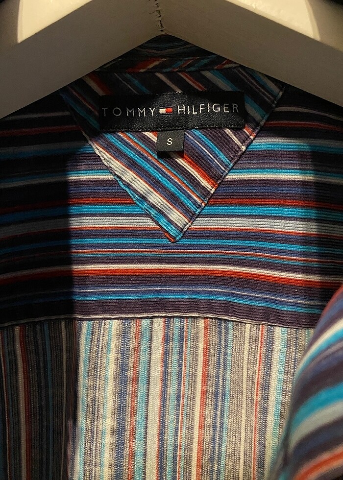 Orjinal Tommy Hilfiger Kadife gömlel - Görsel 4