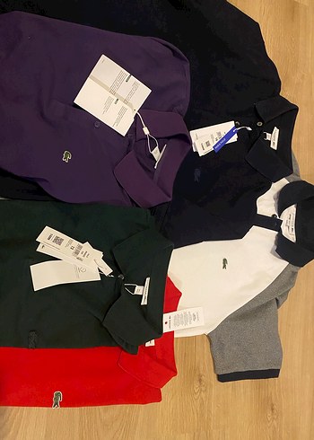 Orjinal Polo Yaka Lacoste Erkek T-shirt - Görsel 4