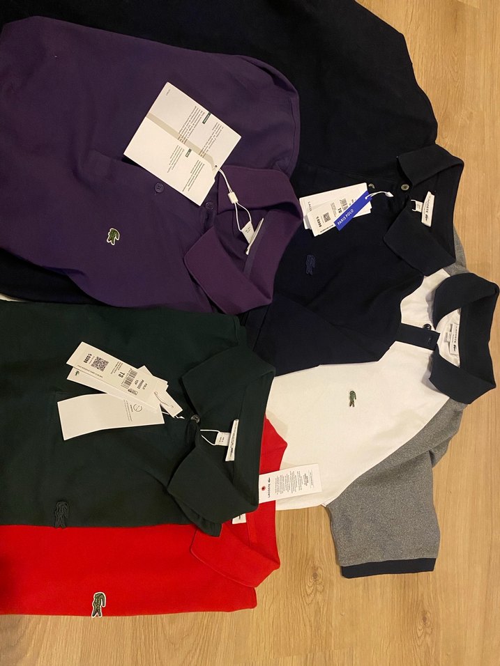 Orjinal Polo Yaka Lacoste Erkek T-shirt - Görsel 4
