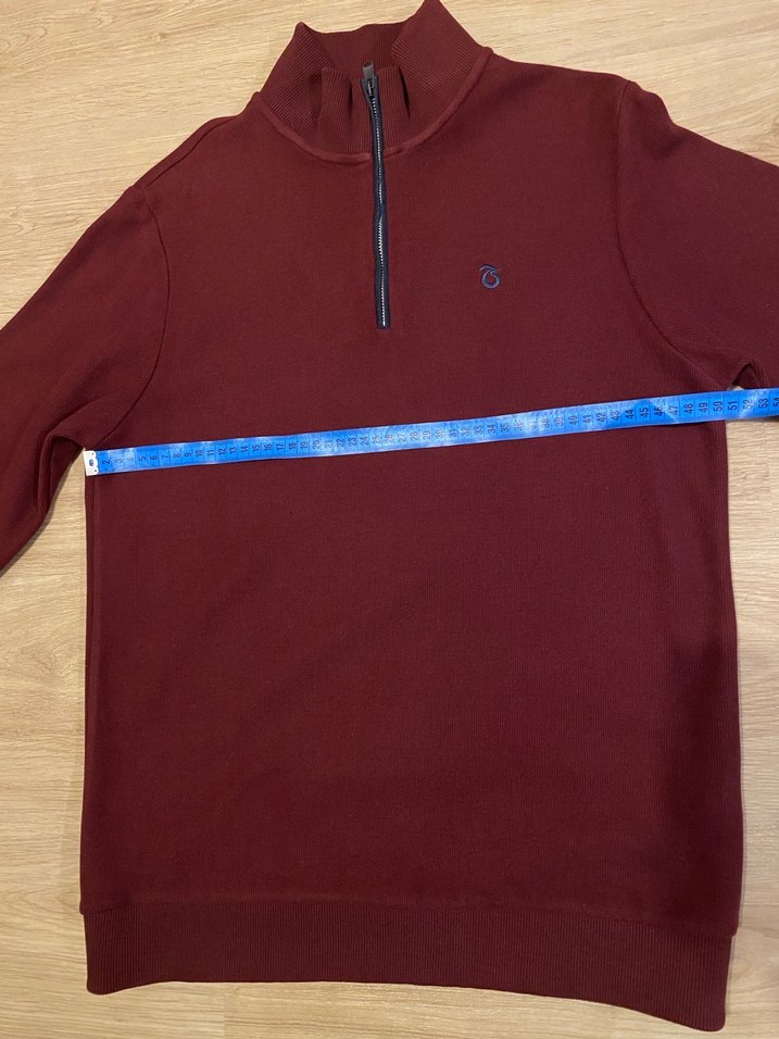 Ts Club Bordo Fermuarlı Erkek Sweatshirt - Görsel 2