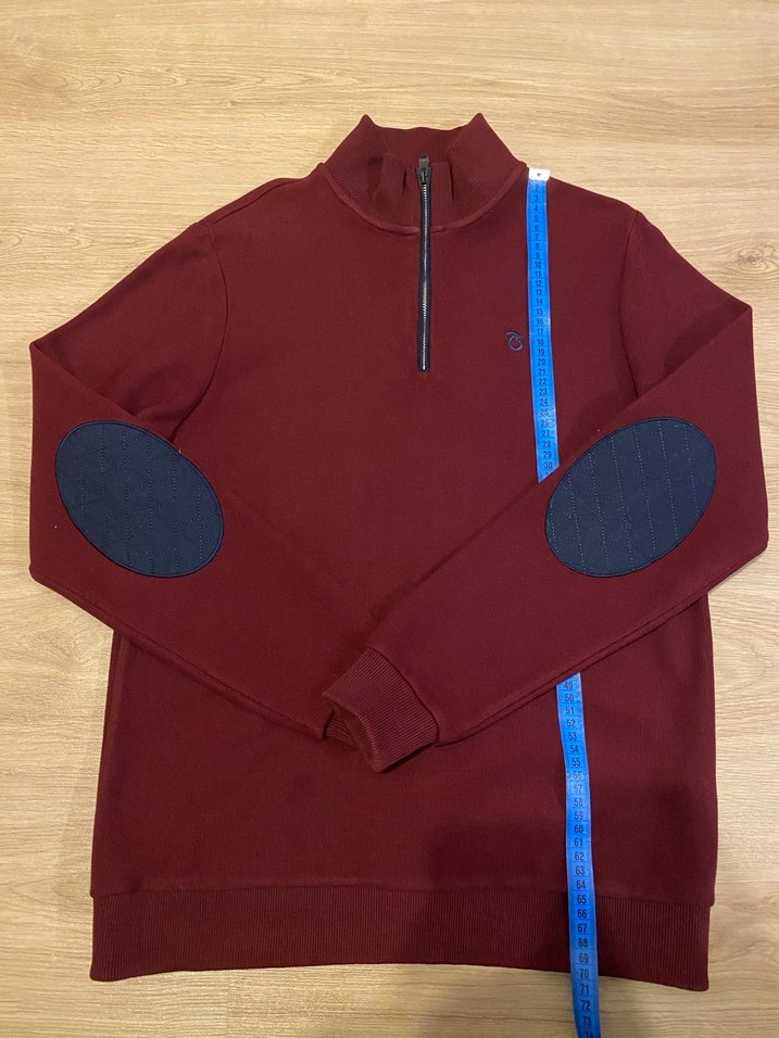 Ts Club Bordo Fermuarlı Erkek Sweatshirt - Görsel 3