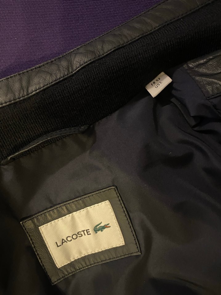 Orijinal Lacoste Suni Deri Ceket - Görsel 5