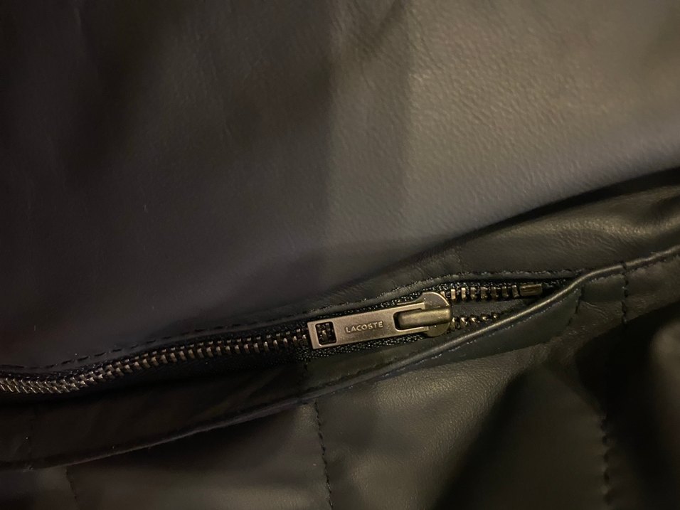 Orijinal Lacoste Suni Deri Ceket - Görsel 4