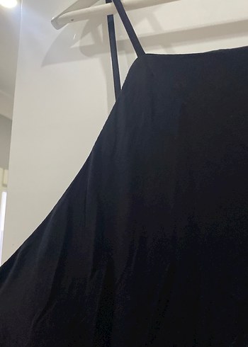 xxl Beden Siyah Uzun Drapeli Kadın Elbise