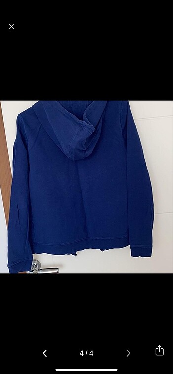 m Beden mavi Renk Kapüşonlu kadın sweatshirt