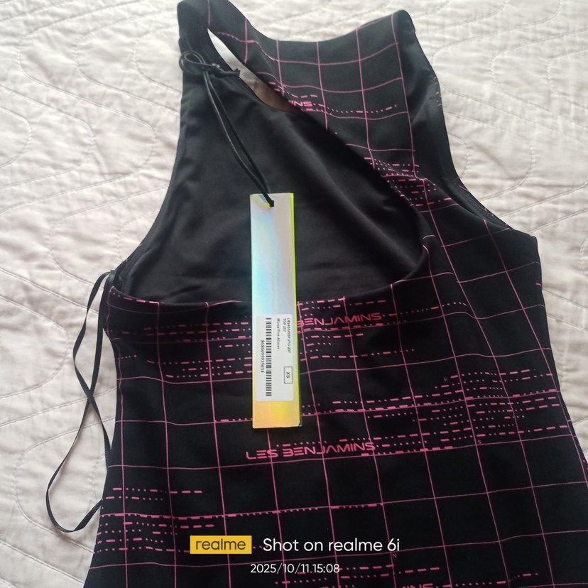 Pembe Desenli İnce Askılı Kadın Mayo - Görsel 2