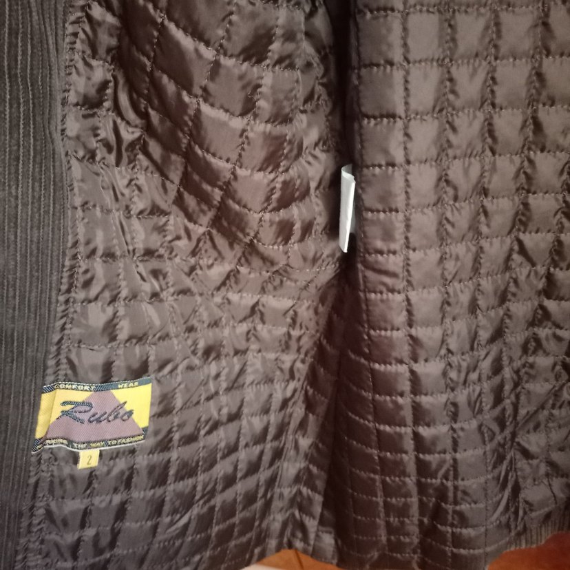 Düğmeli Kahverengi kadife Kadın Ceket - Görsel 2