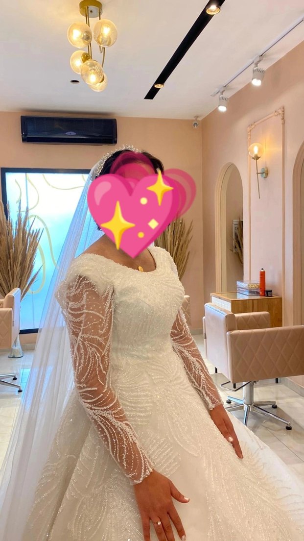 Uzun Kollu Prenses Gelinlik - Görsel 2