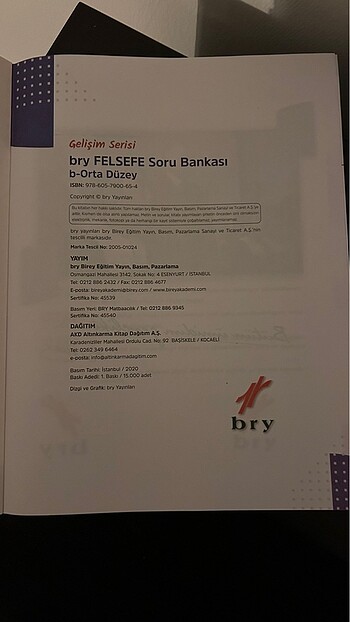  birey b serisi felsefe soru bankası /2020
