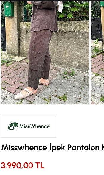 Misvenç ipek cupro pantolon