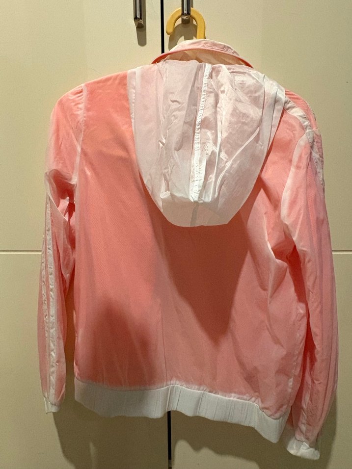 Pembe Fermuarlı Spor Kadın Yağmurluk - Görsel 4