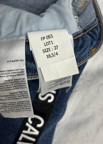 Kenarları Çizgili Calvin Klein Kadın Kot Pantolon - Görsel 4