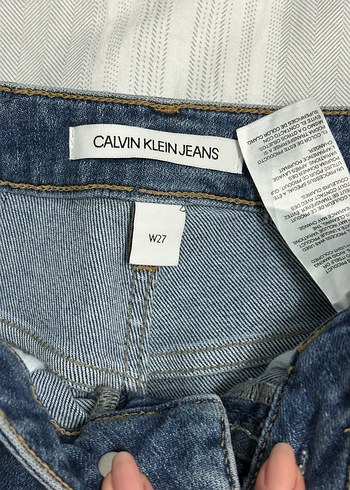 Kenarları Çizgili Calvin Klein Kadın Kot Pantolon - Görsel 3