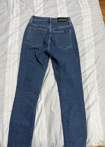 Kenarları Çizgili Calvin Klein Kadın Kot Pantolon - Görsel 2