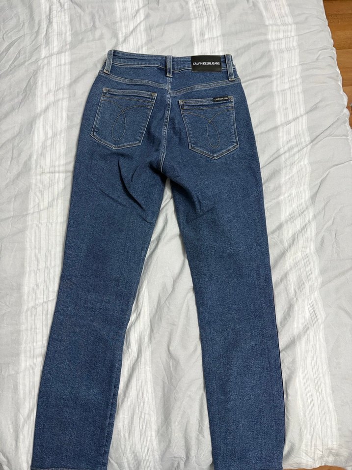 Kenarları Çizgili Calvin Klein Kadın Kot Pantolon - Görsel 2