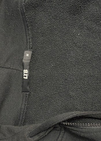 Kadın Siyah Kapüşonlu Fermuarlı Sweatshirt - Görsel 4