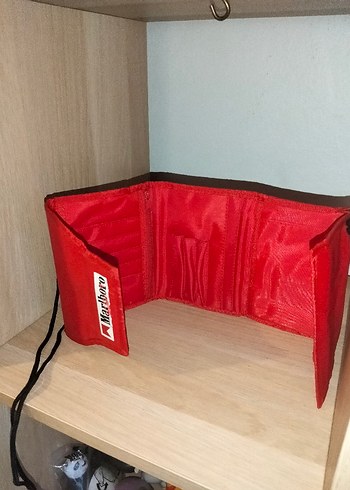 Beden kırmızı Renk Marlboro Eski Vintage Çok bölmeli cüzdan dönem