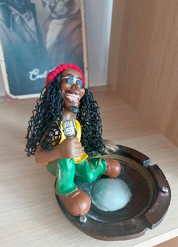  Beden çeşitli Renk Bob Marley küllük kültablası Vintage (Temiz) 