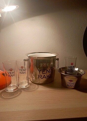 Yeni Rakı Buz kovası ehlikeyf 3 adet bardak (Hepsi) 