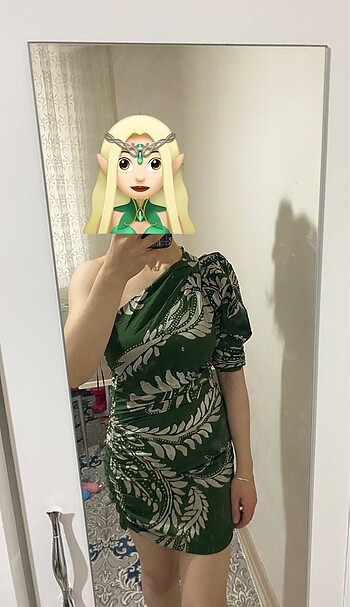 Zara tek omuz mini elbise