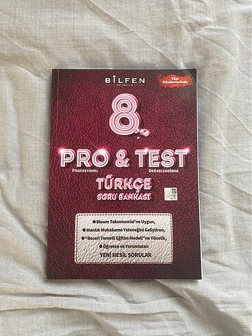 Bilgen Türkçe test kitabı lgs hazırlık